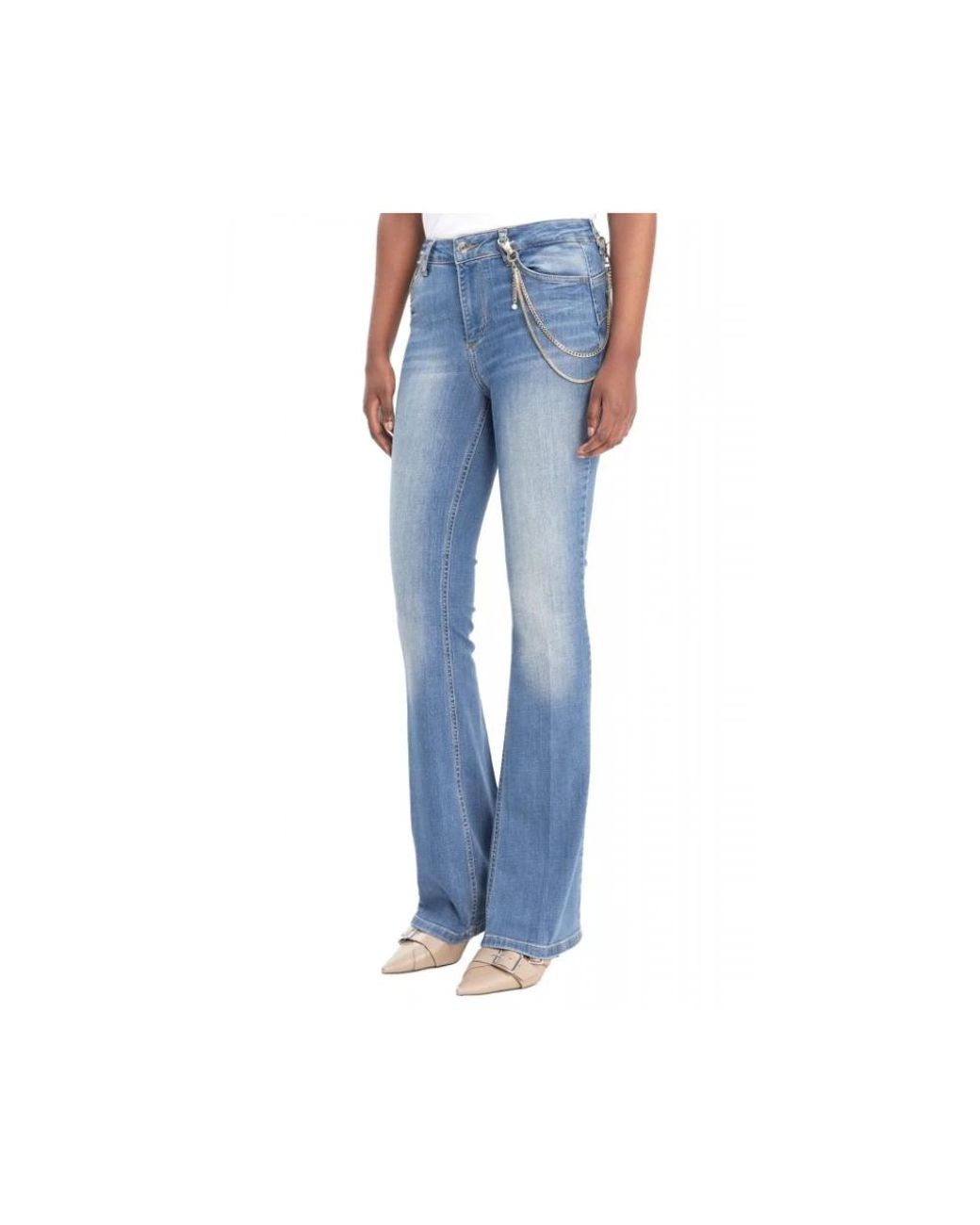 Liu Jo Jeans ,Blauw ,Katoen Flared Jeans in het Blue