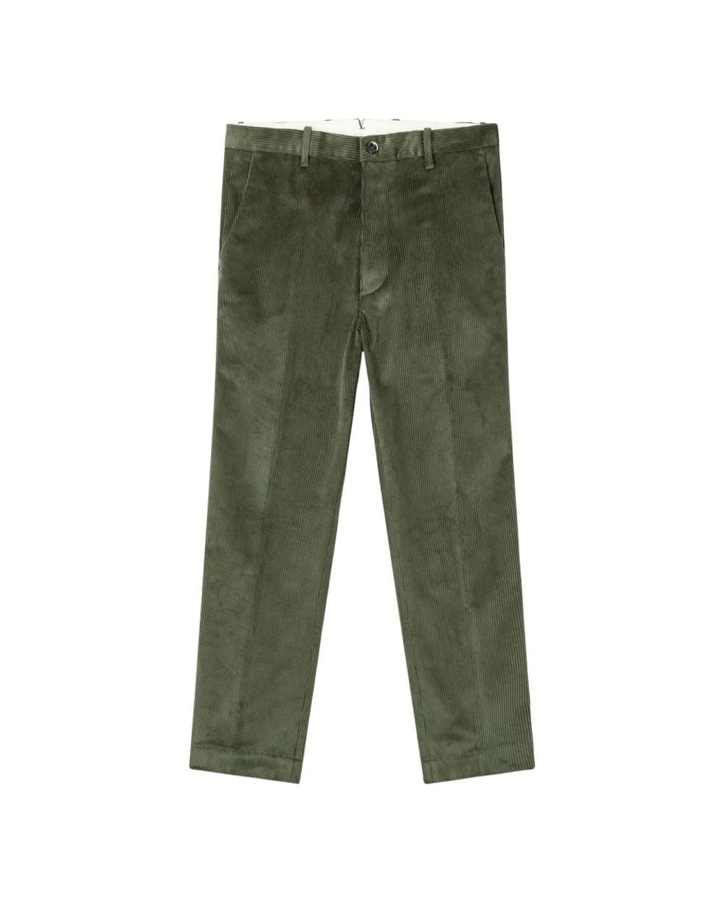 Nine:inthe:morning Green Slim-Fit Trousers for men