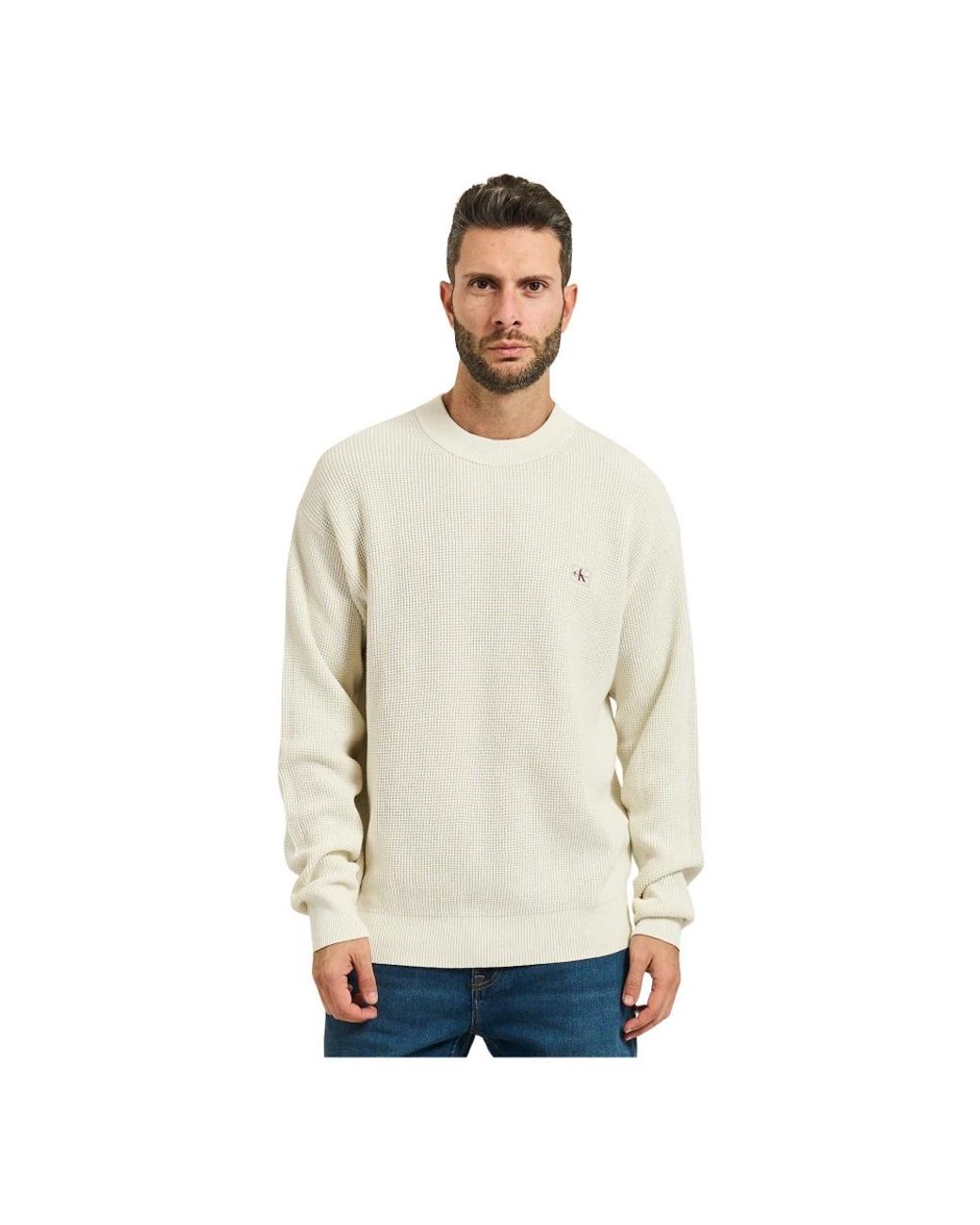 Calvin Klein Natural Round-Neck Knitwear for men