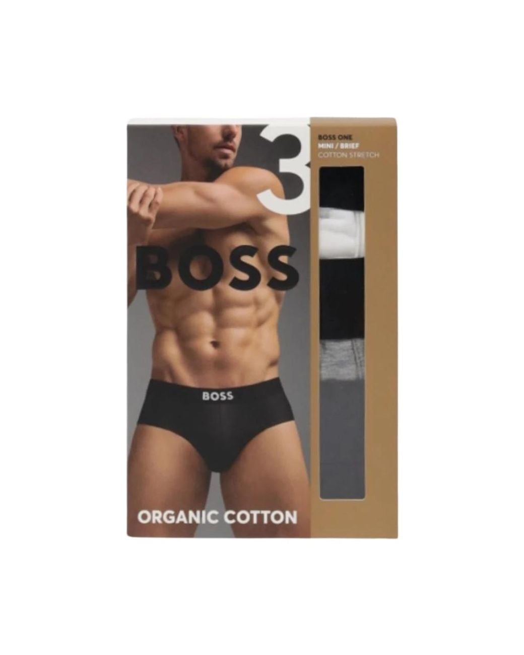 Boss One Mini Brief 3-Pack in het Brown voor heren