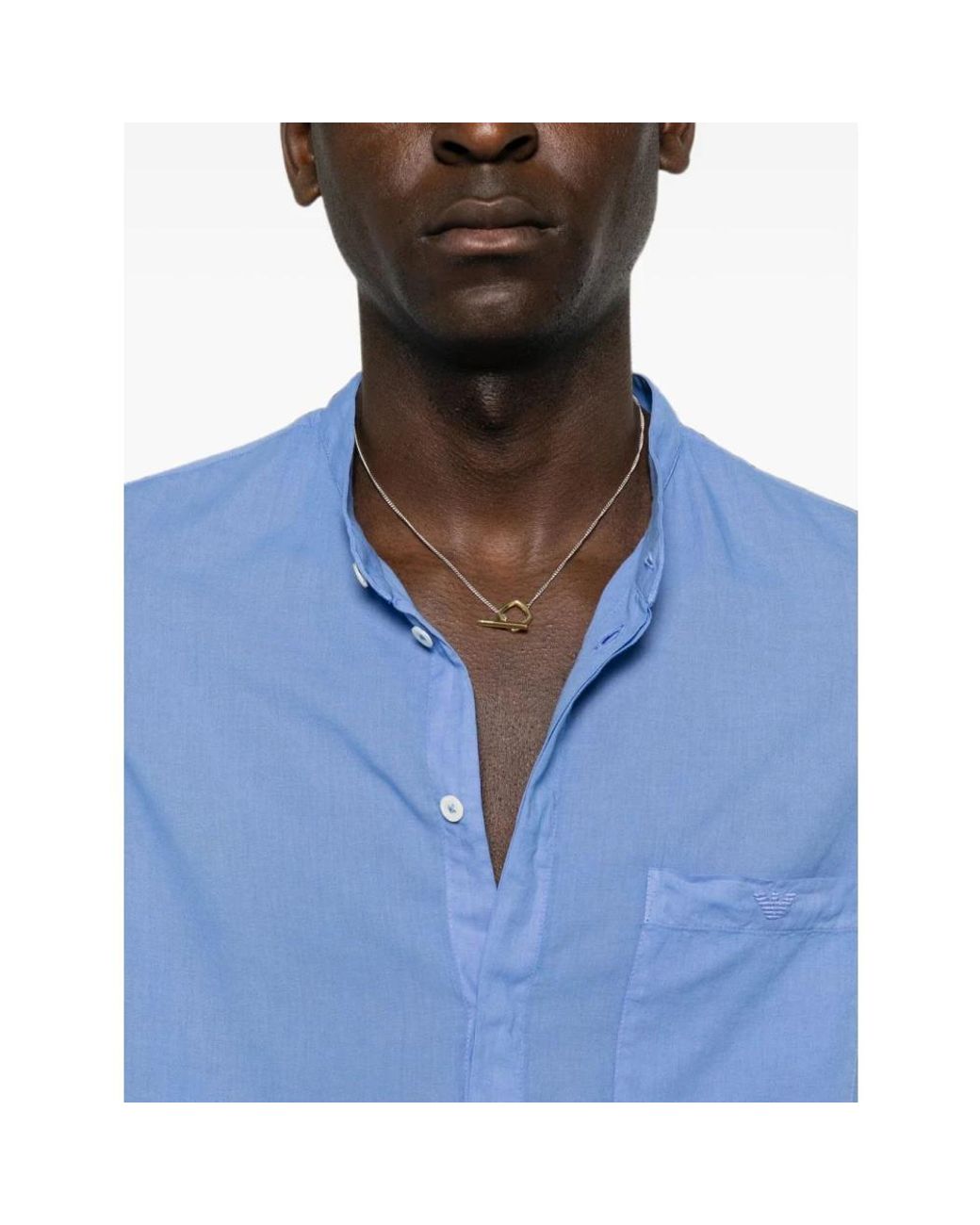 Emporio Armani Blue Casual Shirts for men