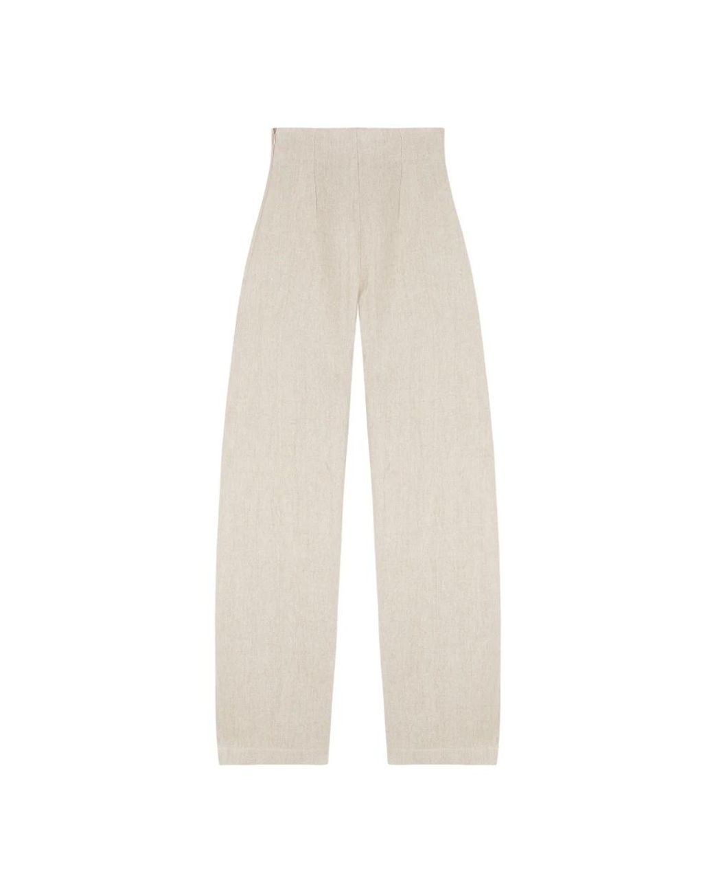 Cortana White Straight Trousers
