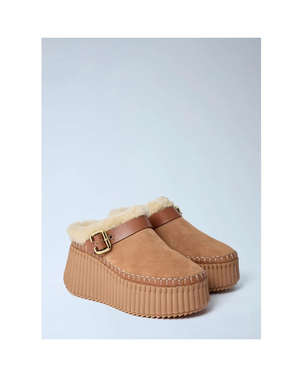 Chloé Brown Wedges