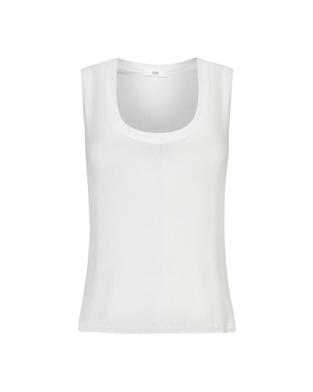 Co. White Sleeveless Tops
