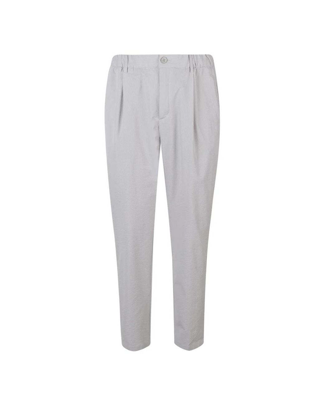 Straight Trousers Herno pour homme en coloris Gray