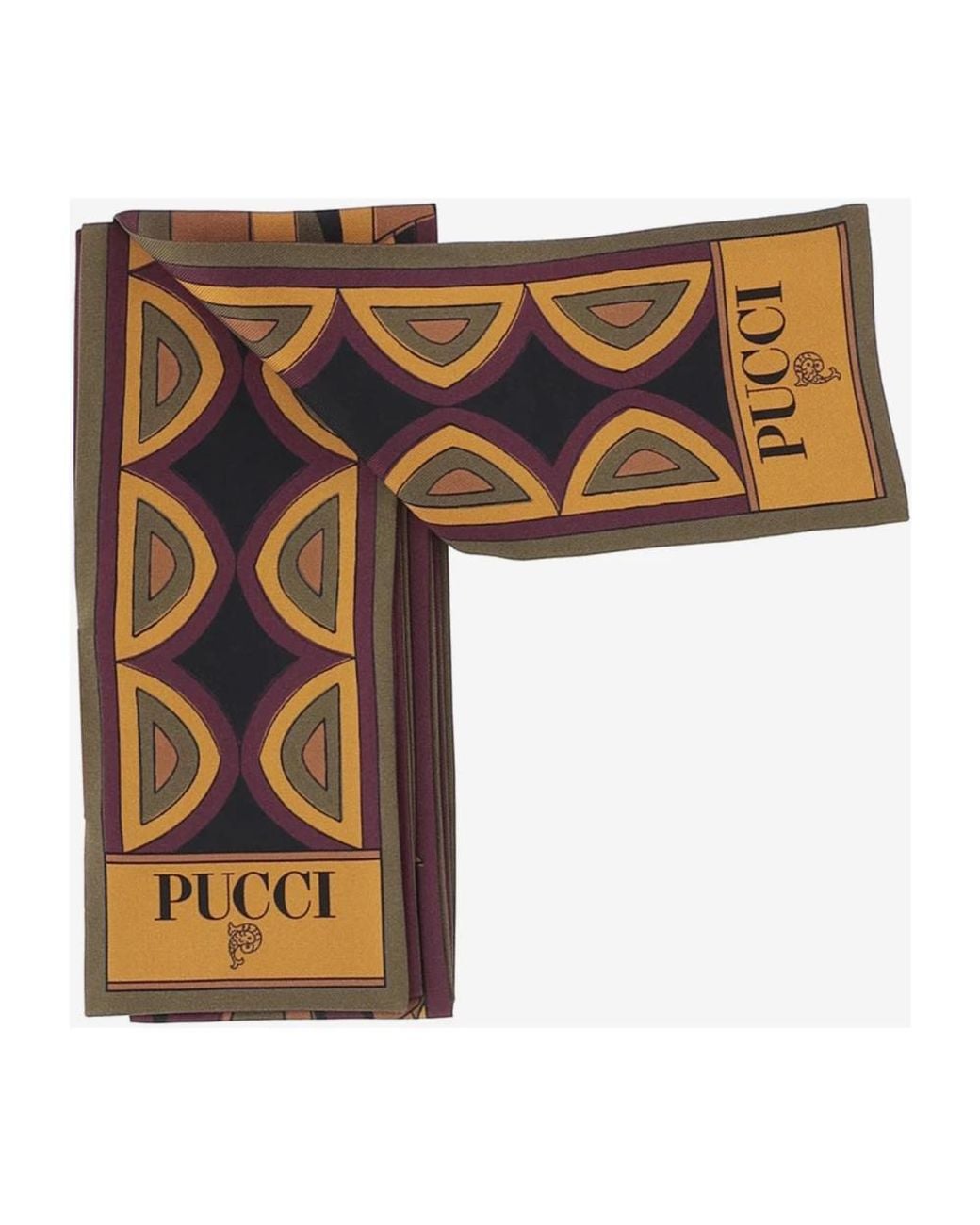 Emilio Pucci Brown Silk Scarves
