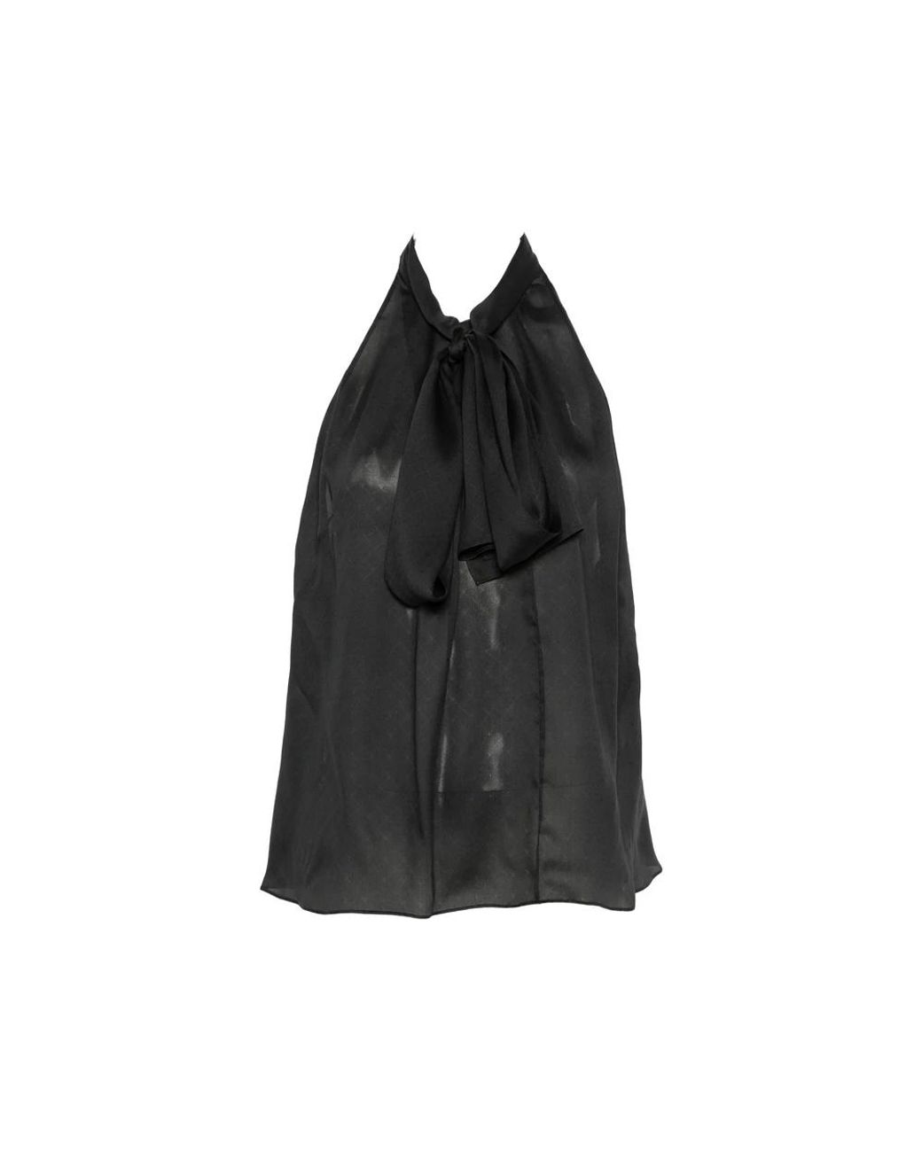 Tom Ford Black Top Halterneck Silk