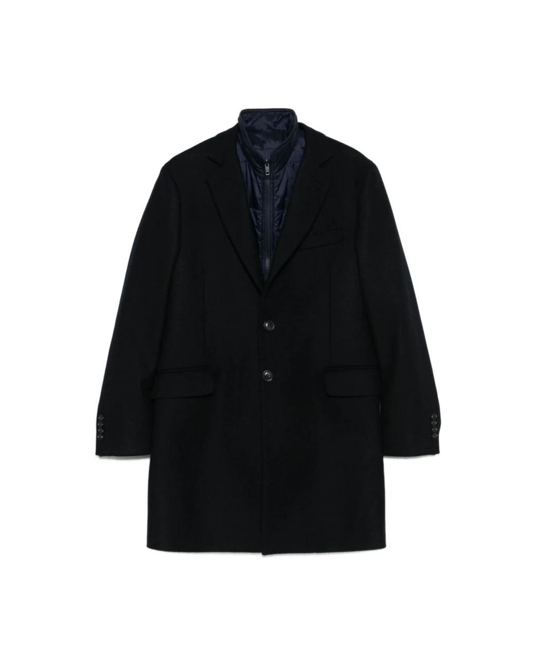 Fay Black Single-Breasted Coats for men