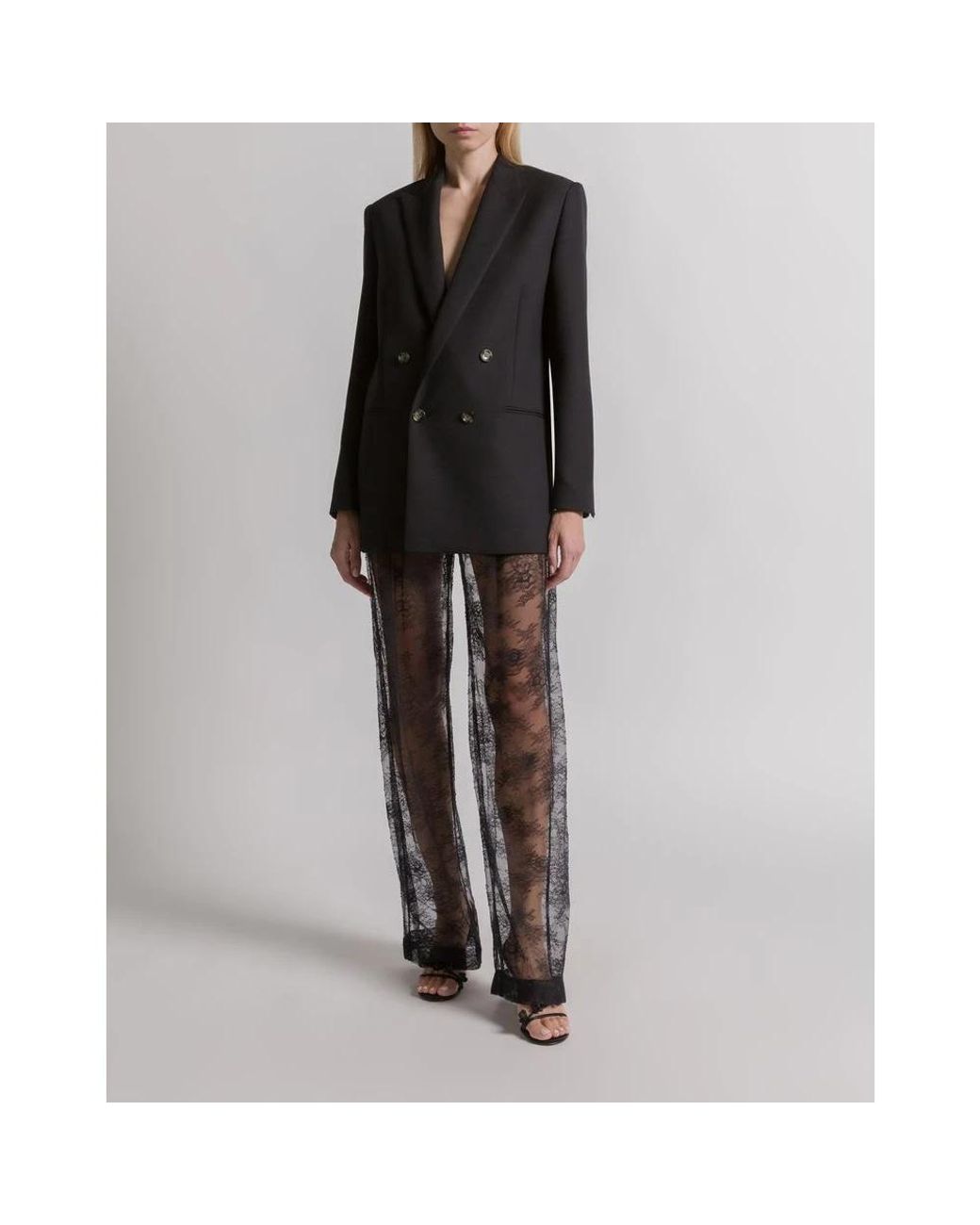 Alberta Ferretti Gray Wide Trousers