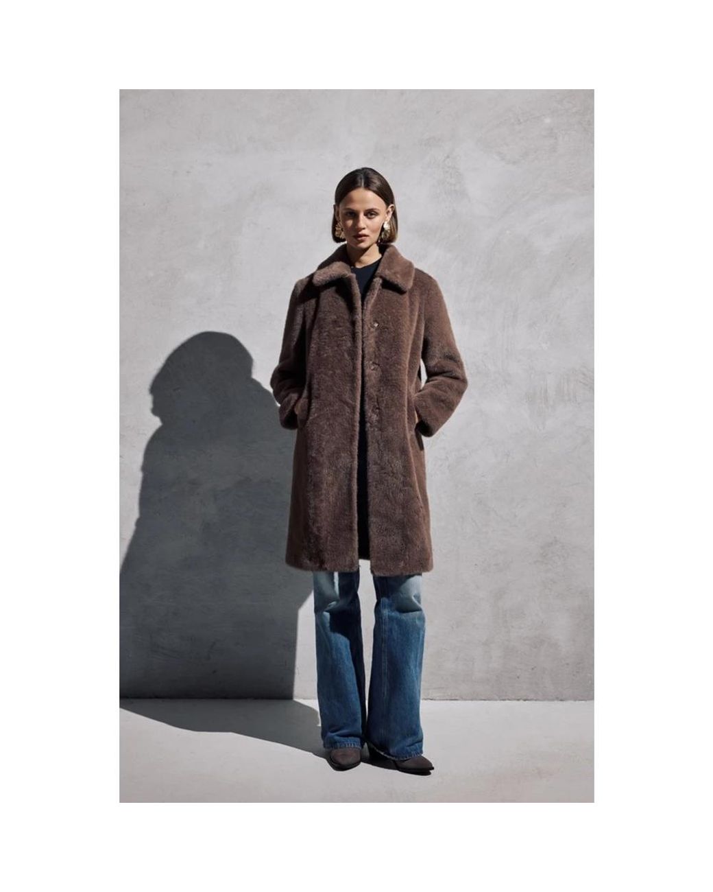 Notyz Brown Faux Fur & Shearling Jackets