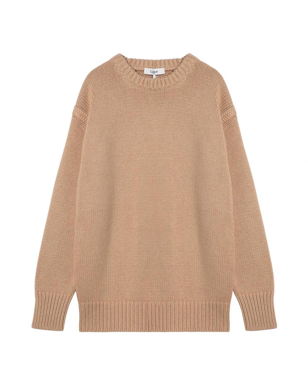 Chloé Natural Round-Neck Knitwear