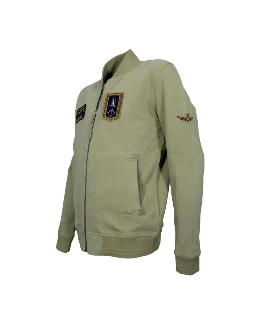Aeronautica Militare Green Zip-Throughs for men