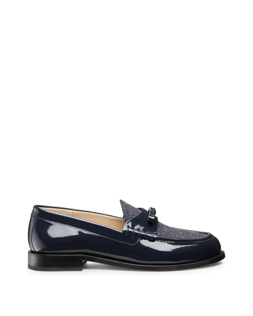 Stuart Weitzman Schoenen ,Blauw ,Wol Lottie Bow Loafer in het Blue