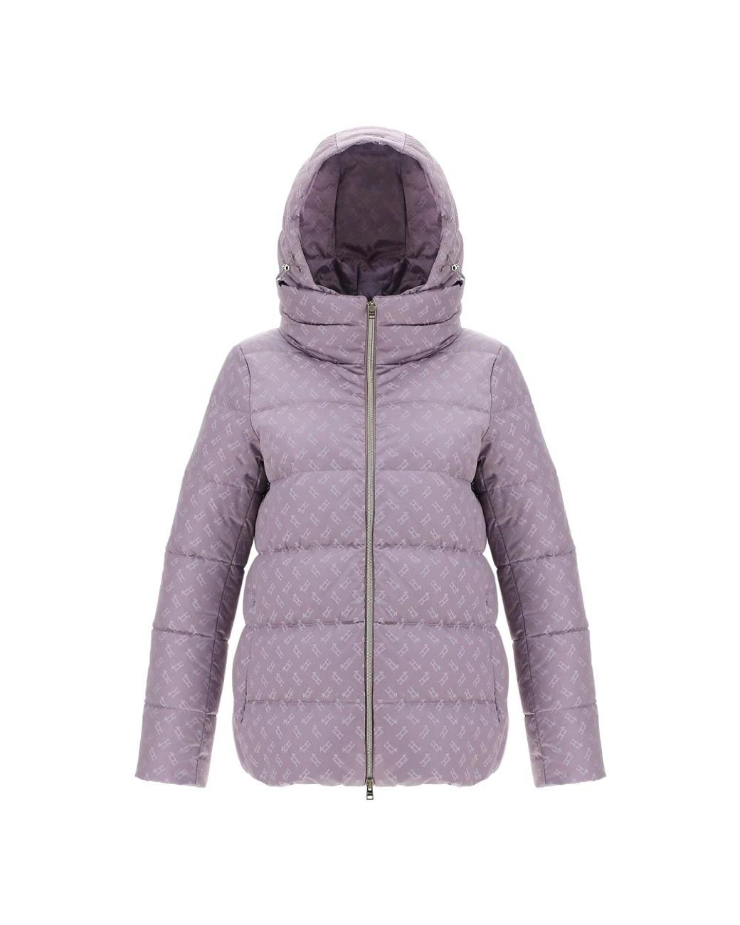 Herno Nylon Monogram Donsjas in het Purple