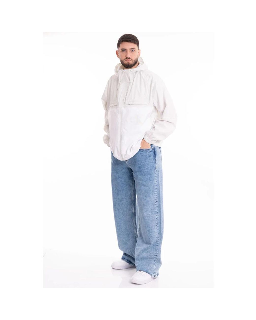 Light Jackets di Calvin Klein in White da Uomo