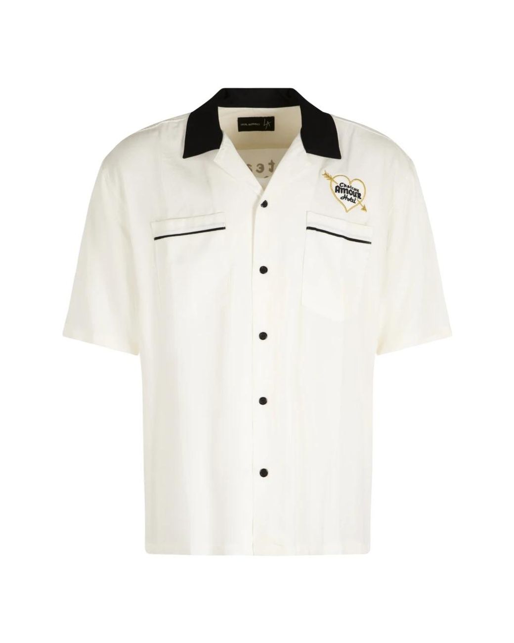 Local Authority White Short Sleeve Shirts for men
