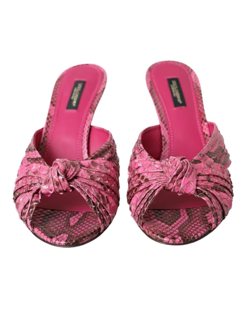 Dolce & Gabbana Pink Heeled Mules