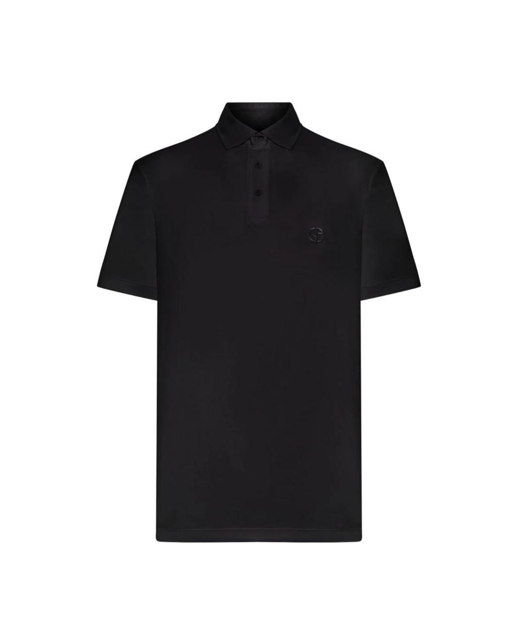 Giorgio Armani Black Polo Shirts for men
