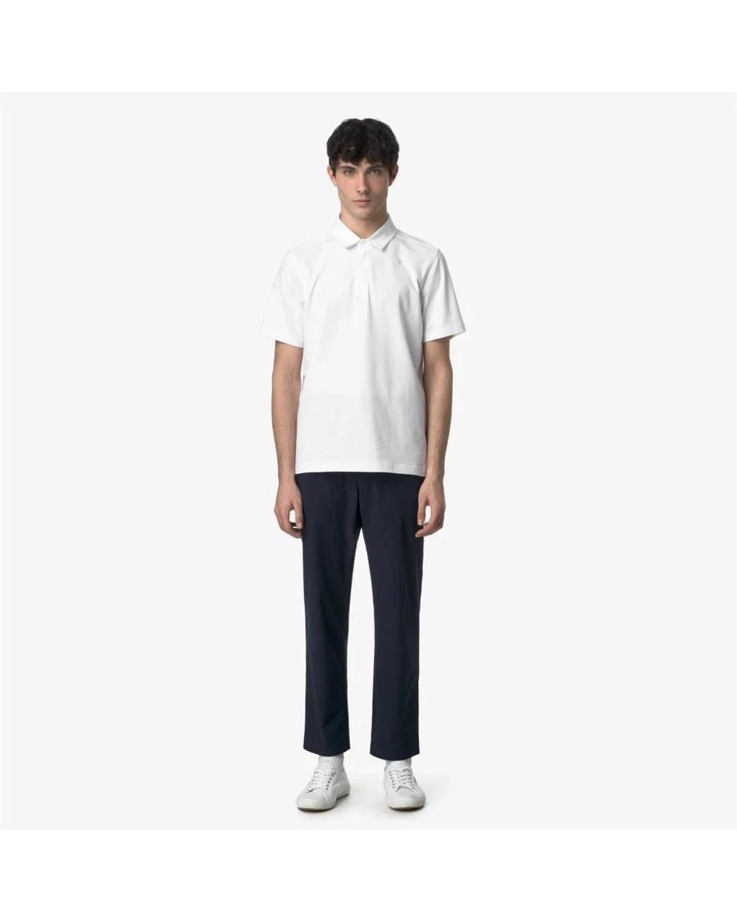 K-Way Blue Straight Trousers for men
