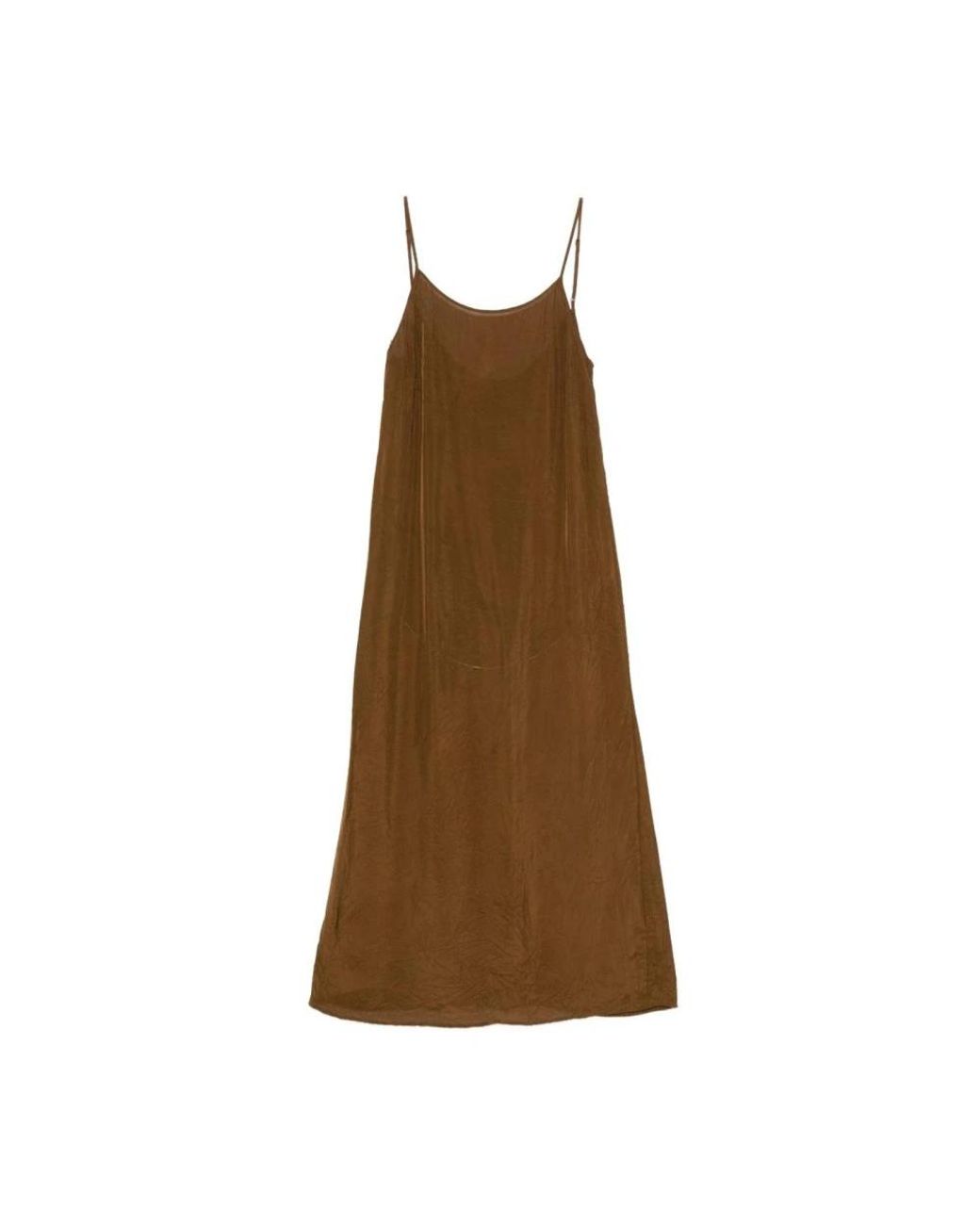 Uma Wang Anaya Slip Dress in het Brown