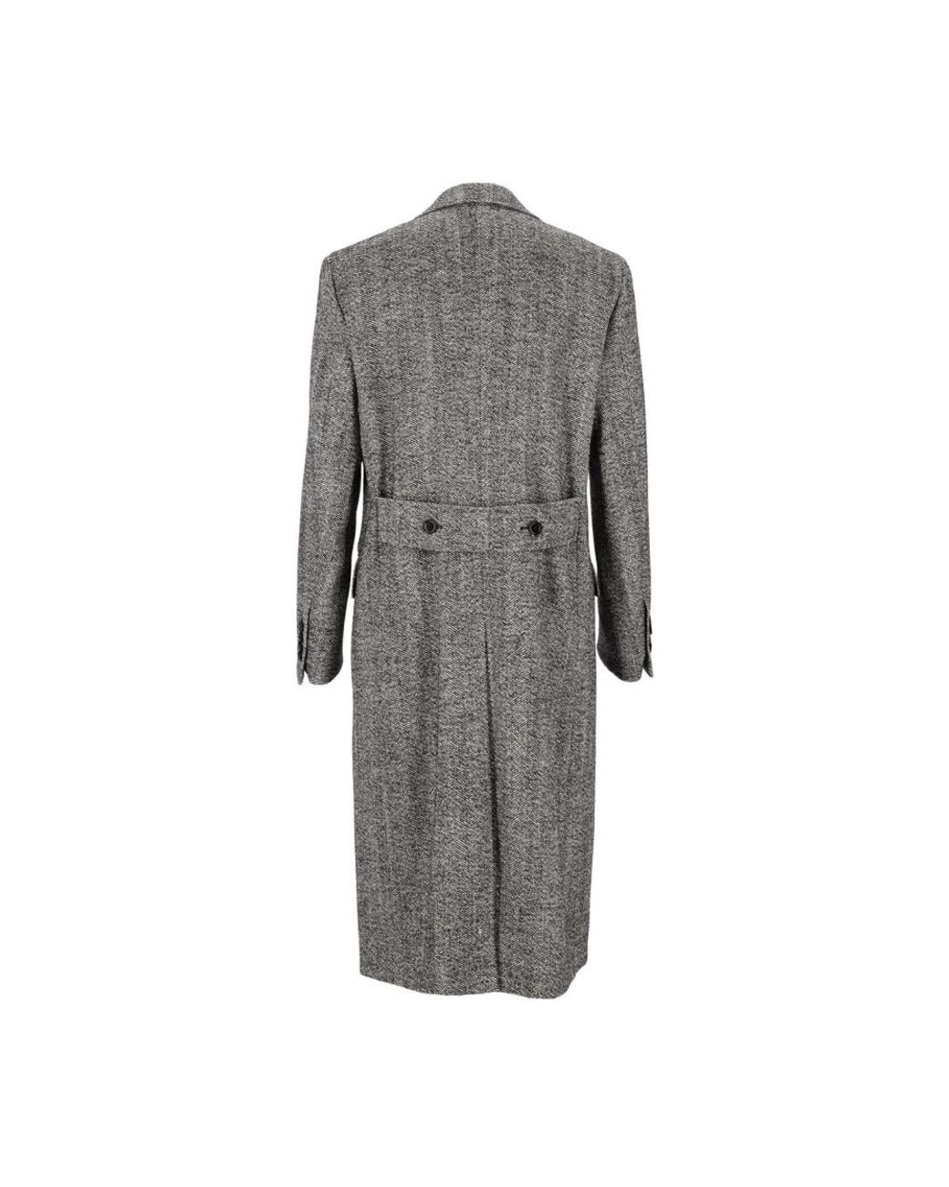 Dolce & Gabbana Gray Double-Breasted Coats for men