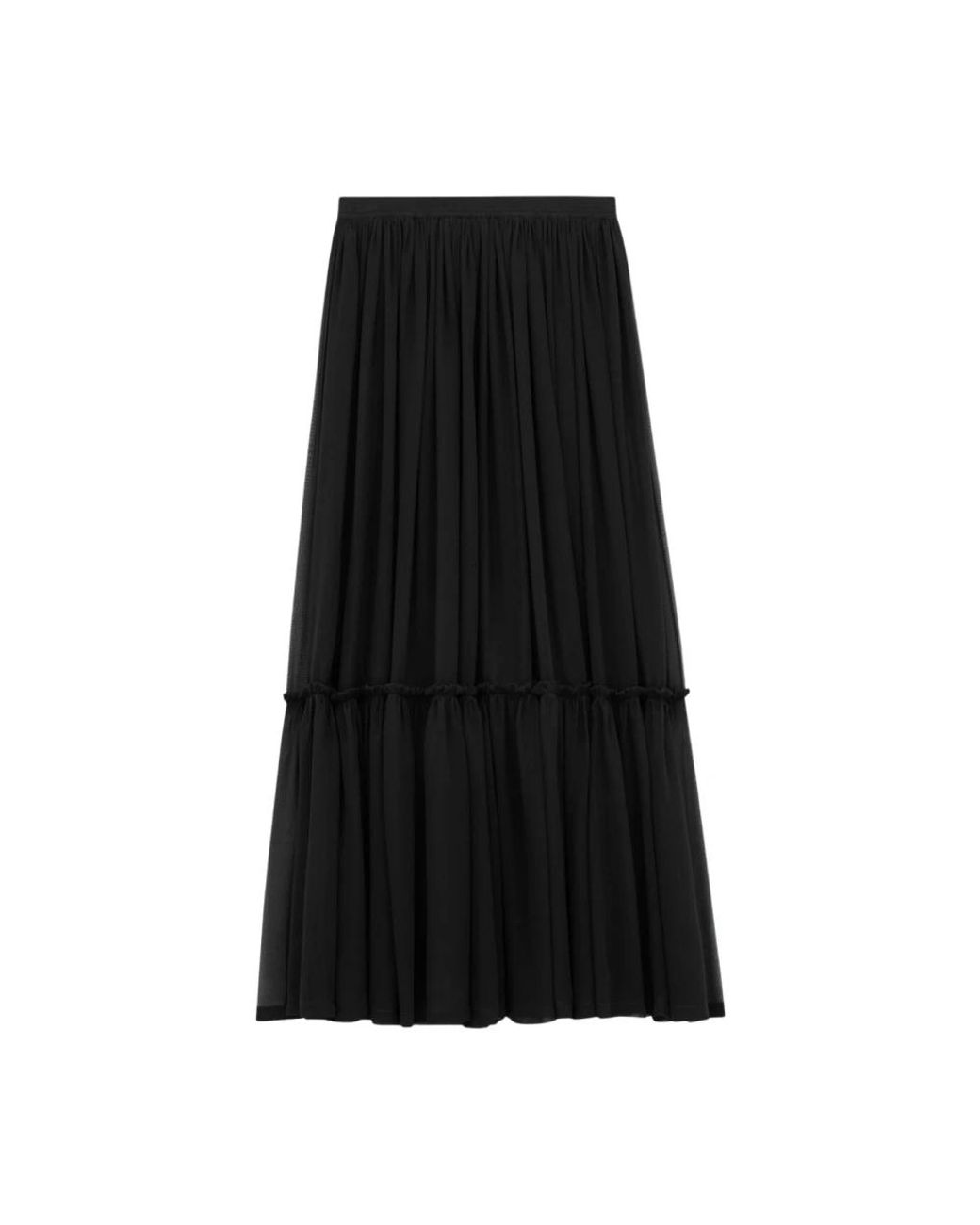 Saint Laurent Black Midi Skirts