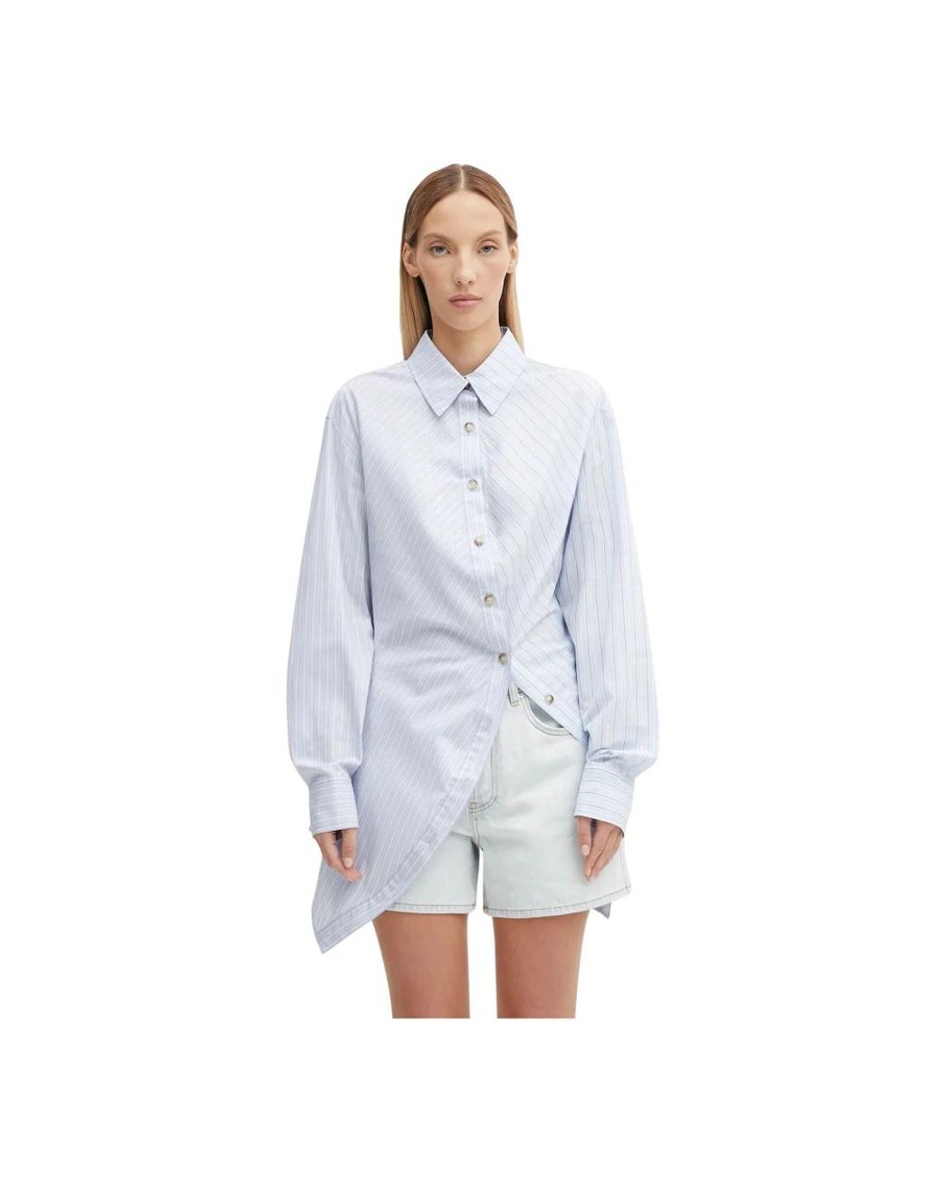 ANDERSSON BELL Blue Twist Stripe Shirts