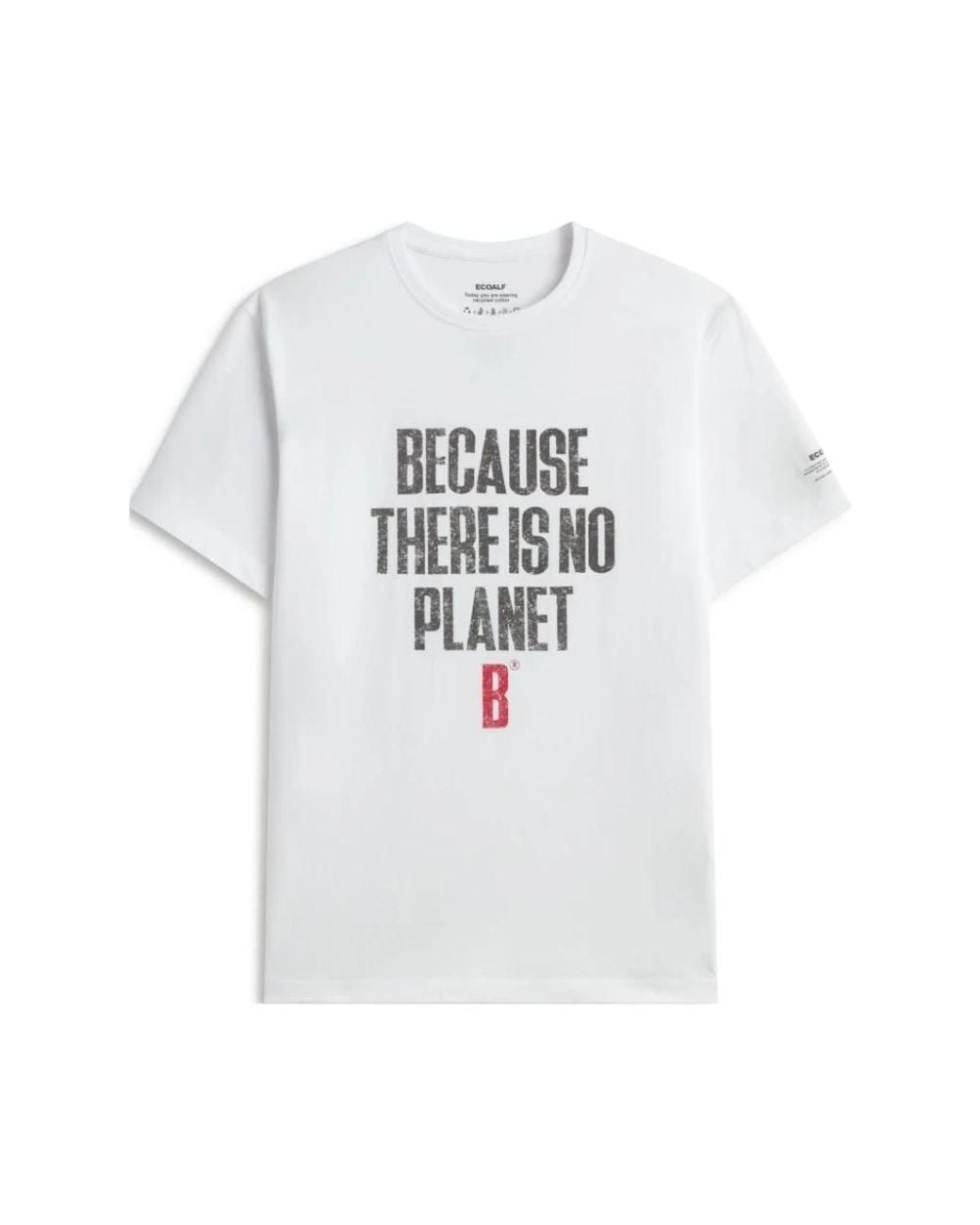 Ecoalf Tops ,Wit ,Katoen Statement T-Shirt in het White voor heren