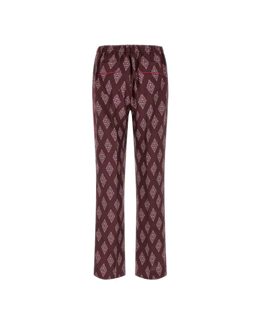 F.R.S For Restless Sleepers Red Straight Trousers