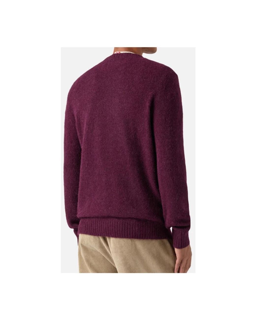 Mc2 Saint Barth Purple Round-Neck Knitwear for men