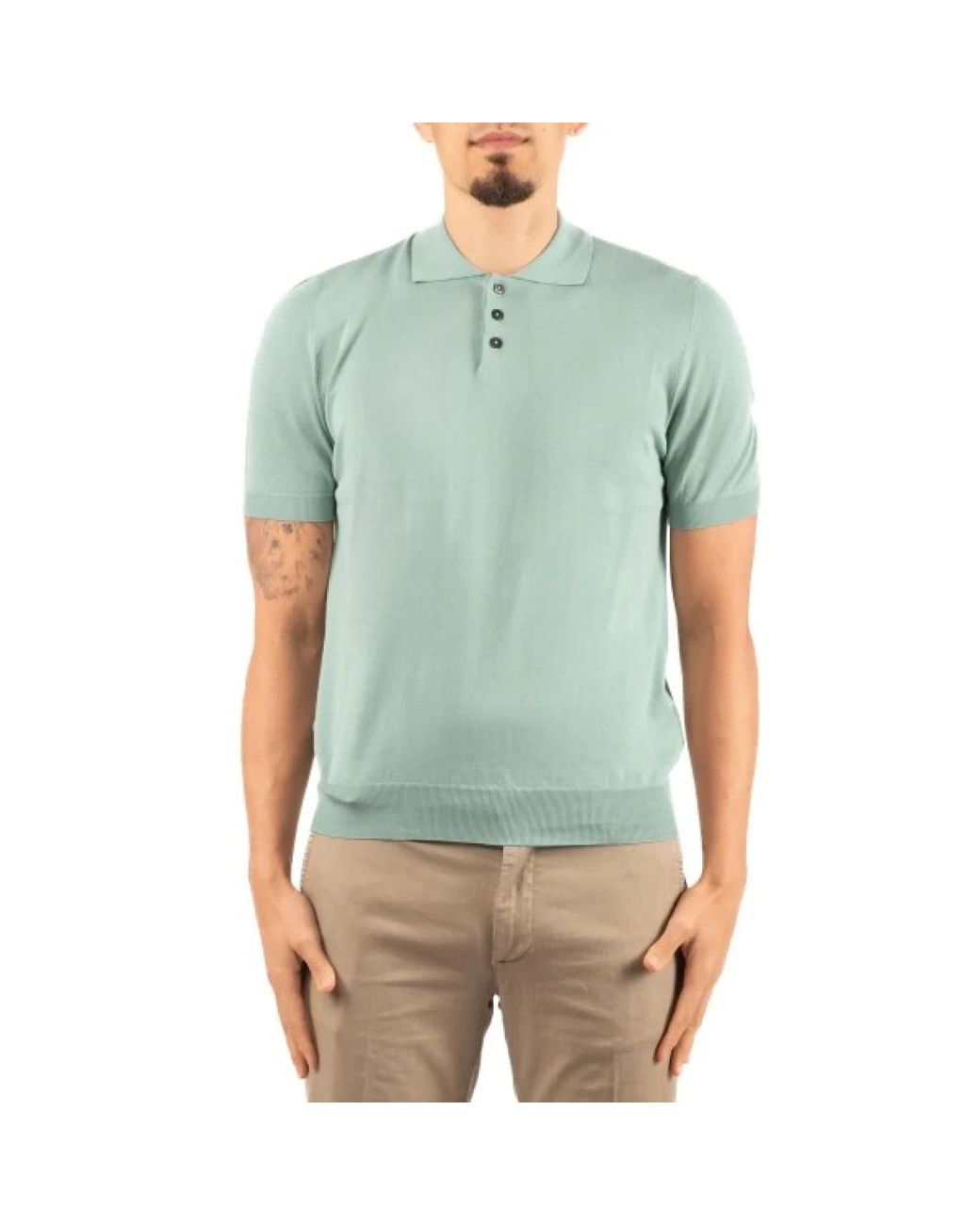 hindustrie Green Polo Shirts for men