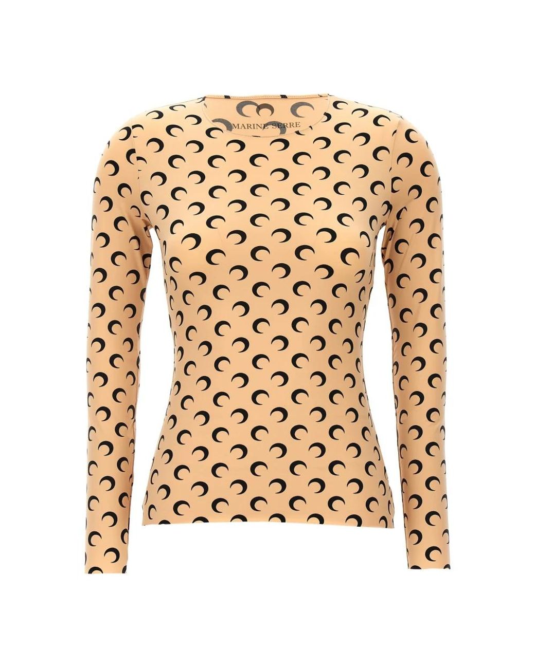 MARINE SERRE Yellow Long Sleeve T-Shirts