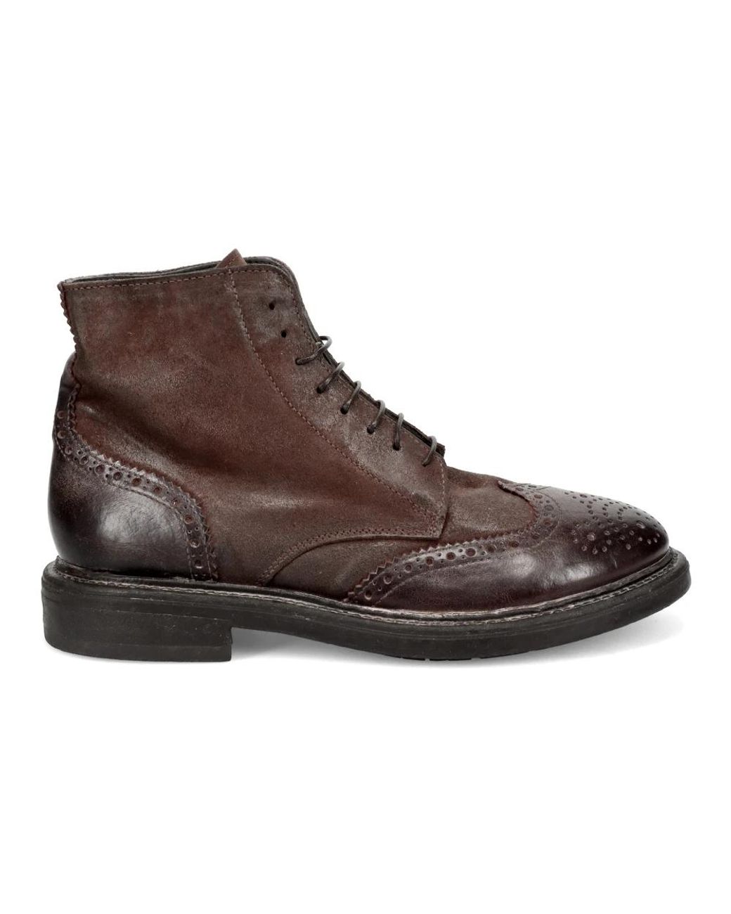 Moma Brown Lace-Up Boots for men