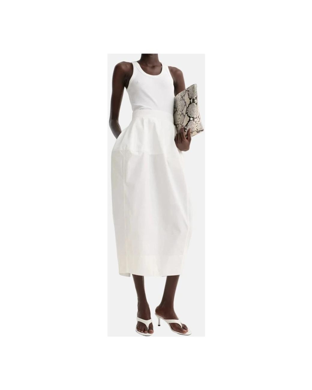 Midi Dresses Rohe en coloris White