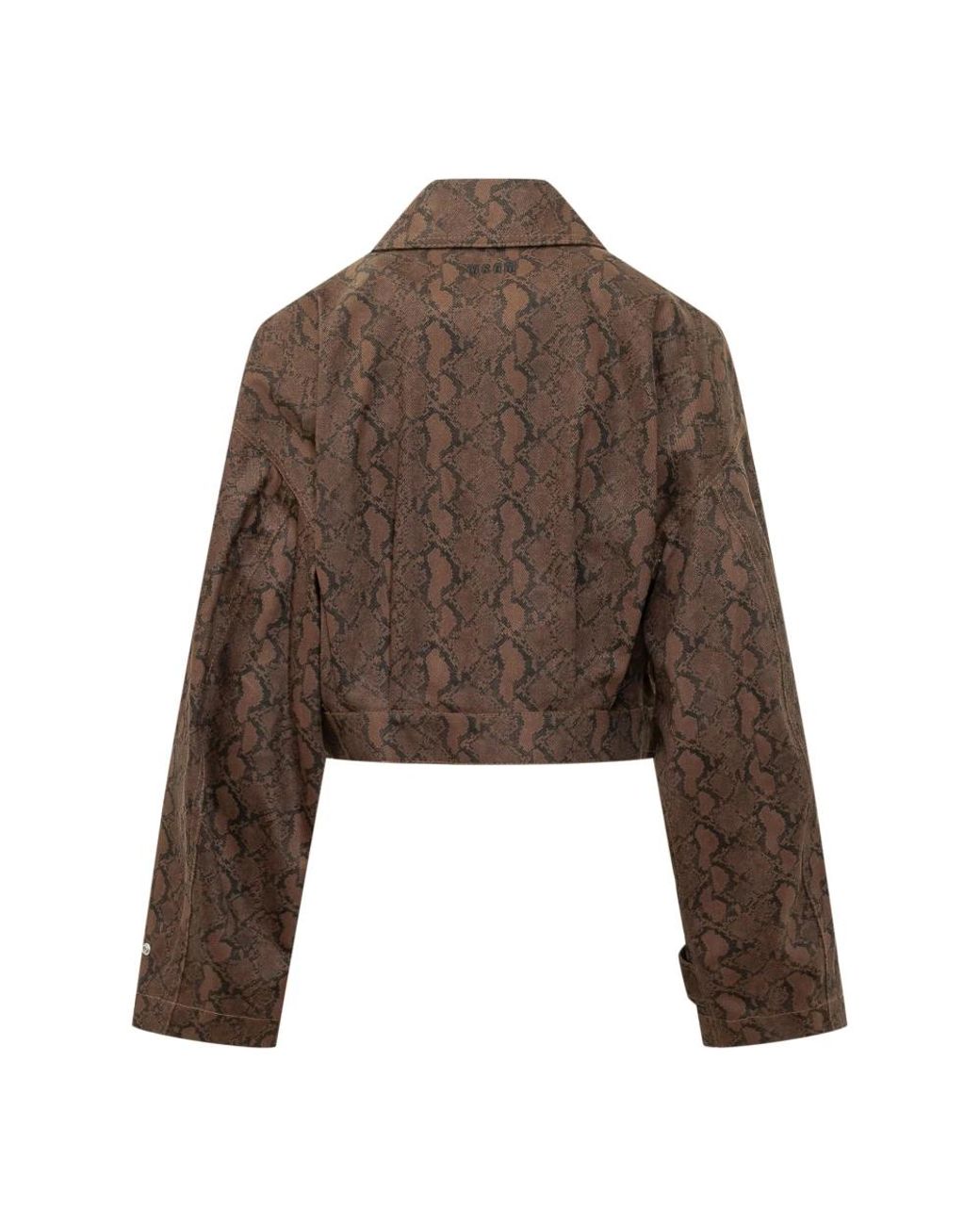 MSGM Brown Denim Jackets