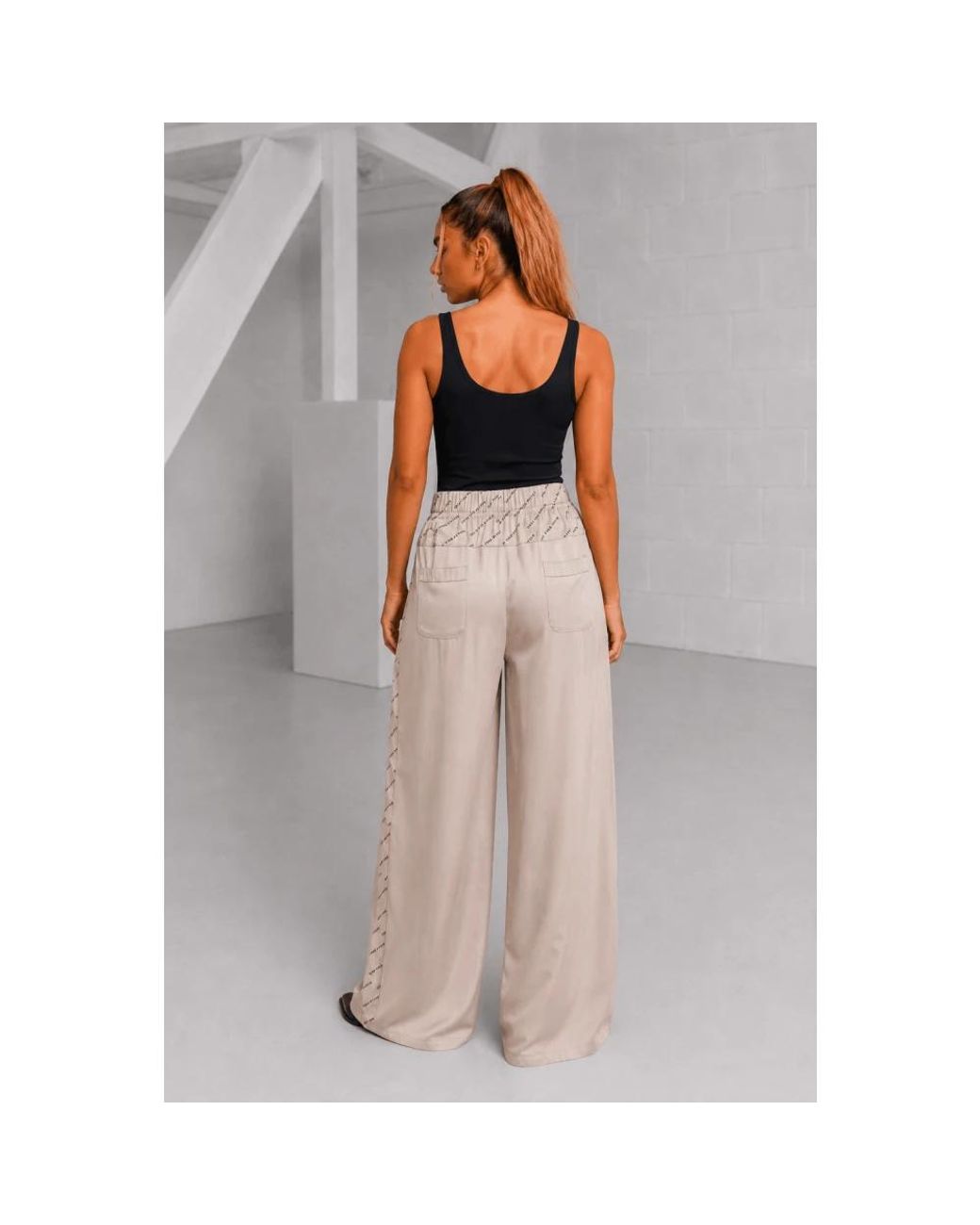 Off The Pitch Natural Wide Trousers