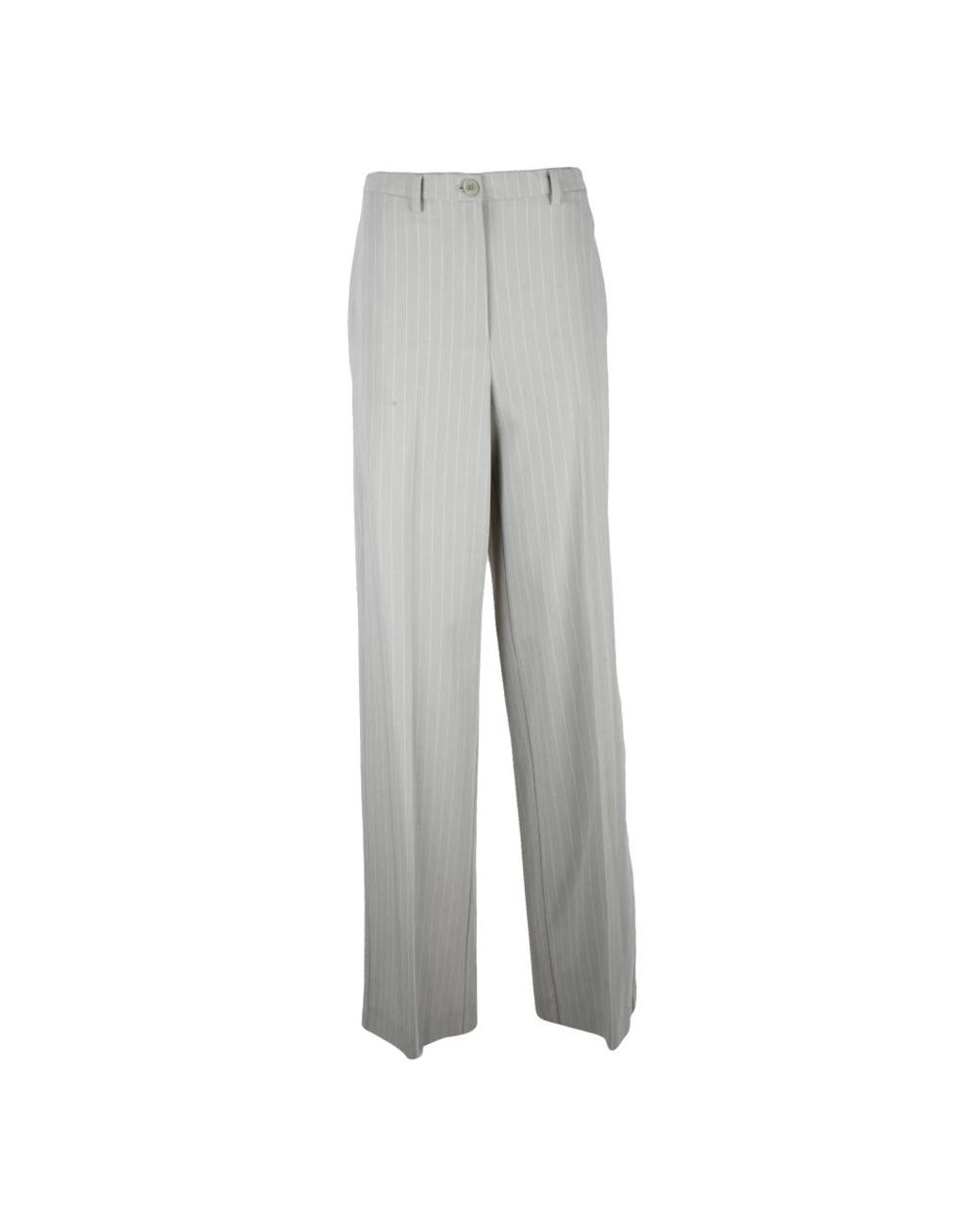 Patrizia Pepe Gray Wide Trousers