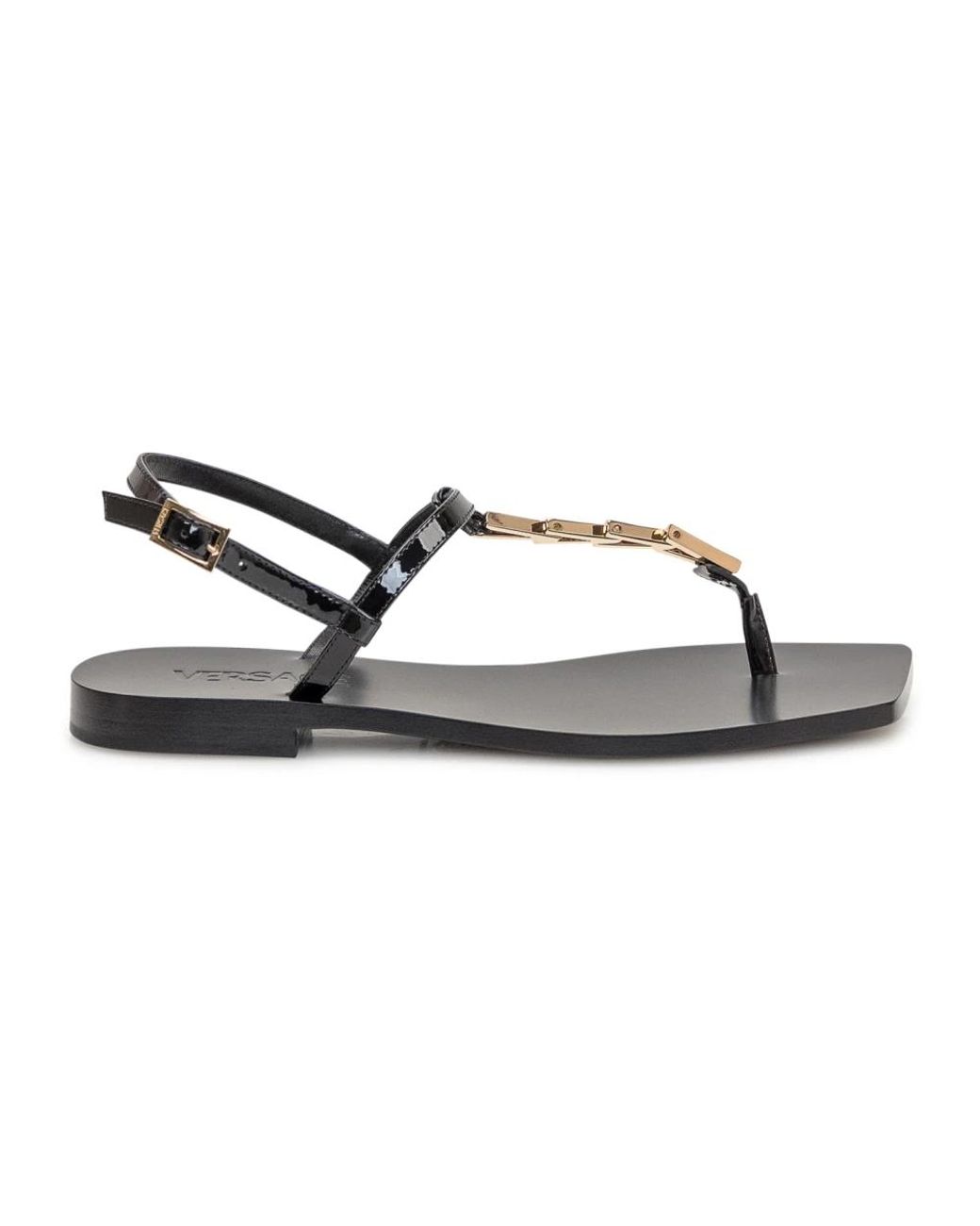 Versace Brown Flat Sandals