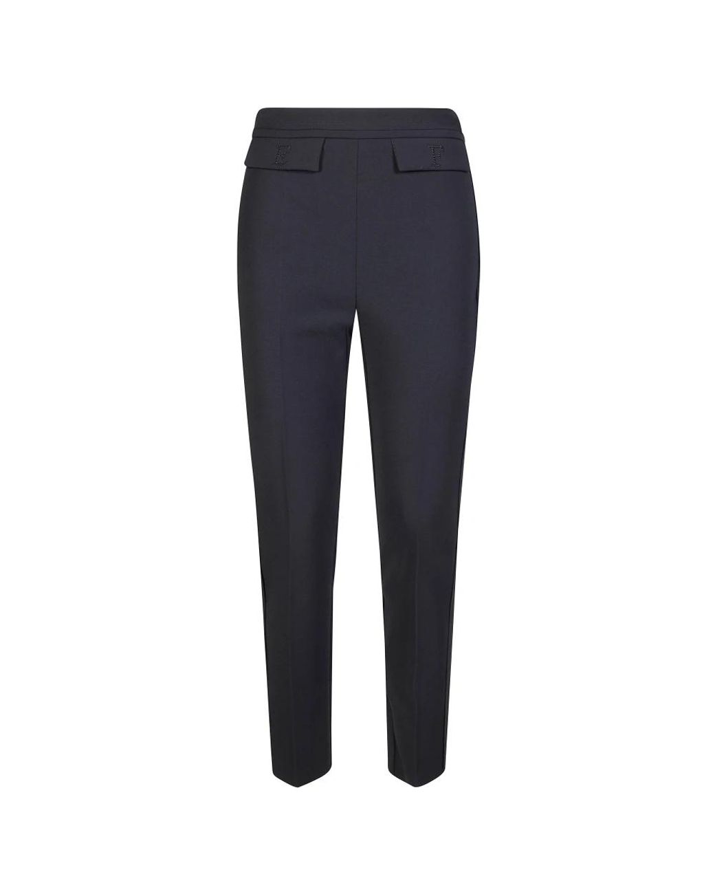 Elisabetta Franchi Blue Slim-Fit Trousers