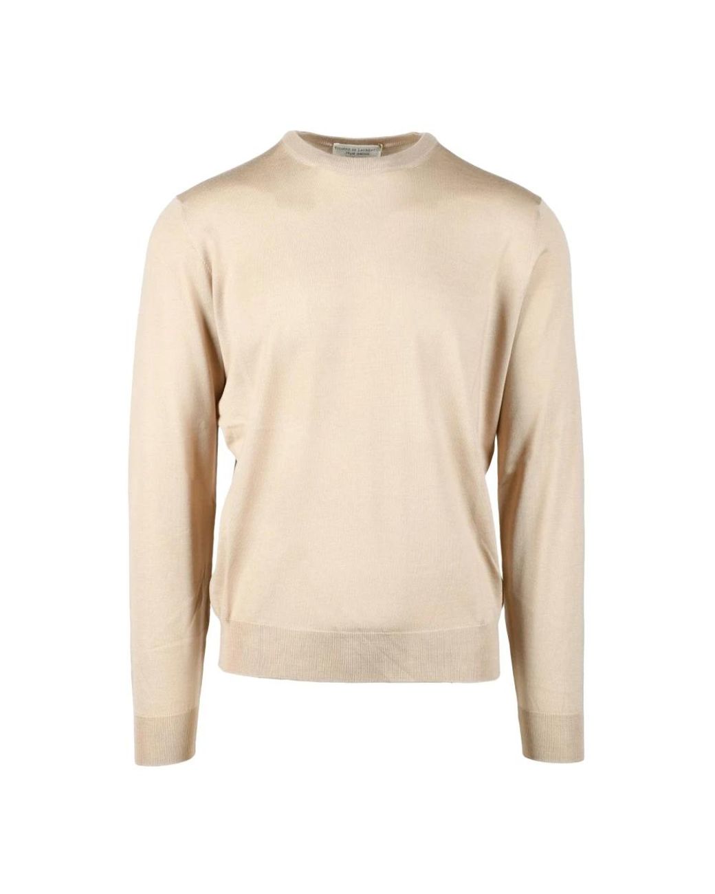 FILIPPO DE LAURENTIIS Natural Round-Neck Knitwear for men