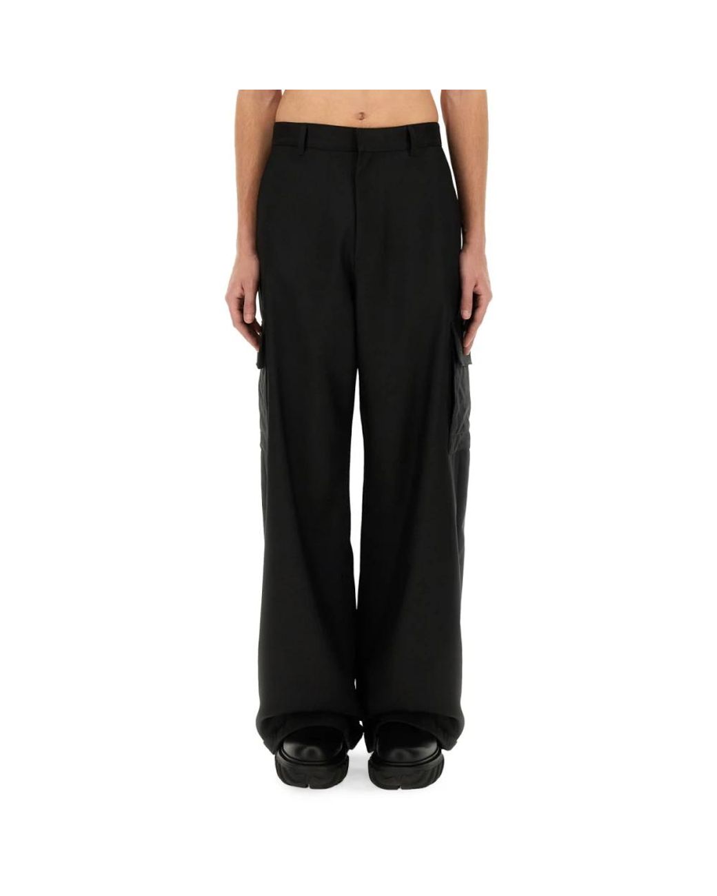 Off-White c/o Virgil Abloh Black Wide Trousers for men