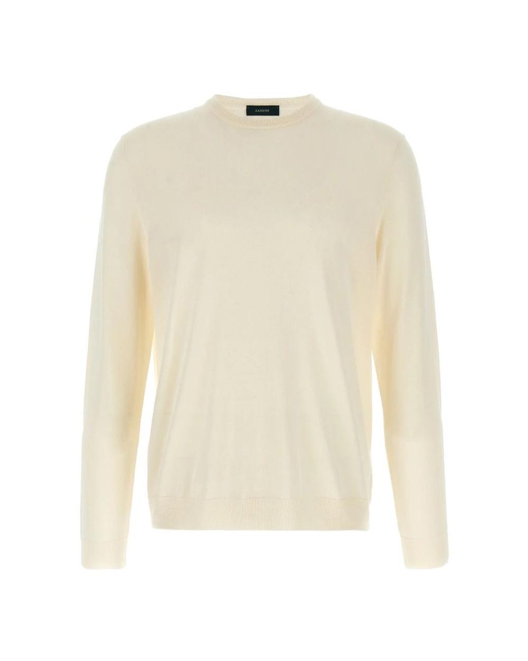 Zanone White Round-Neck Knitwear for men
