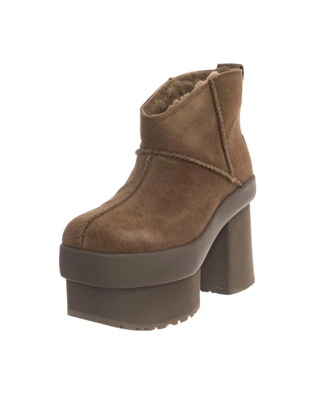 Ugg New Heights Platform Mini Boot in het Brown