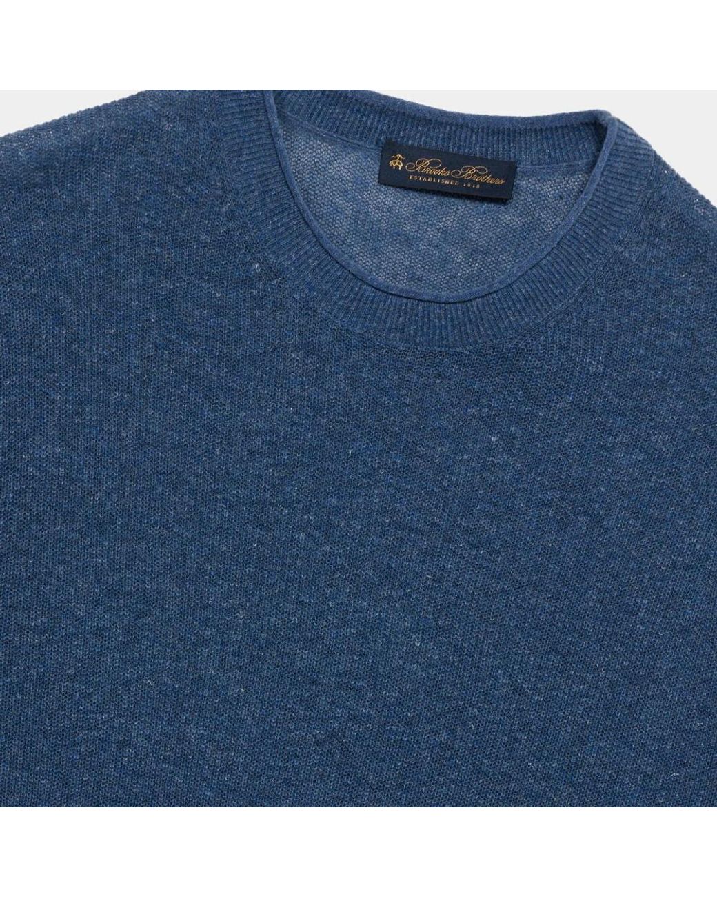 Brooks Brothers Blue Round-Neck Knitwear for men