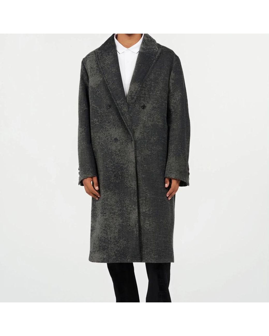 Roberto Cavalli Black Double-Breasted Coats for men