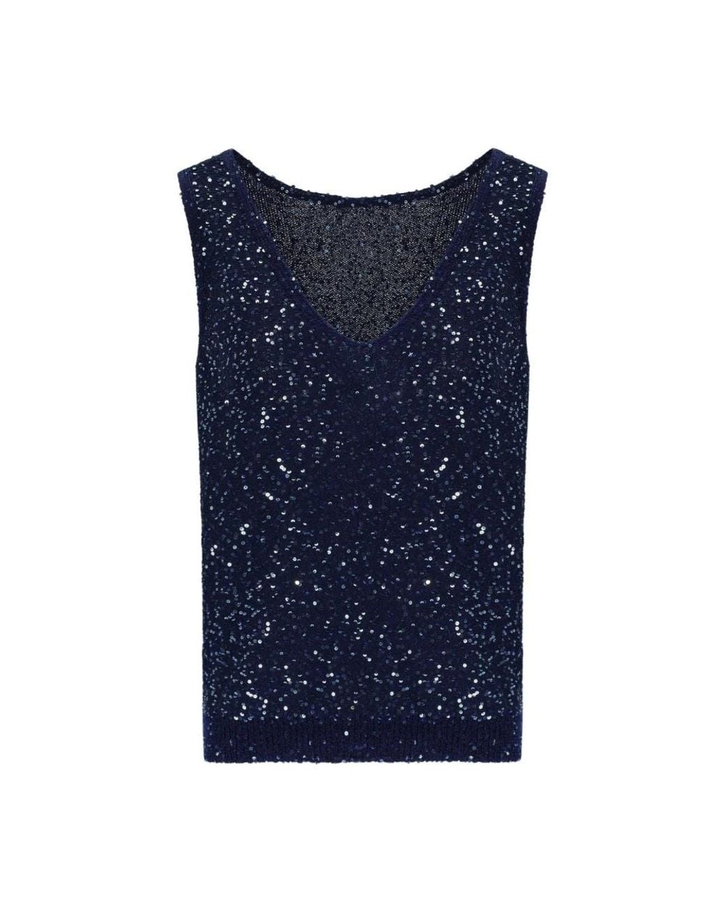 Weekend by Maxmara Blue V-Neck Knitwear