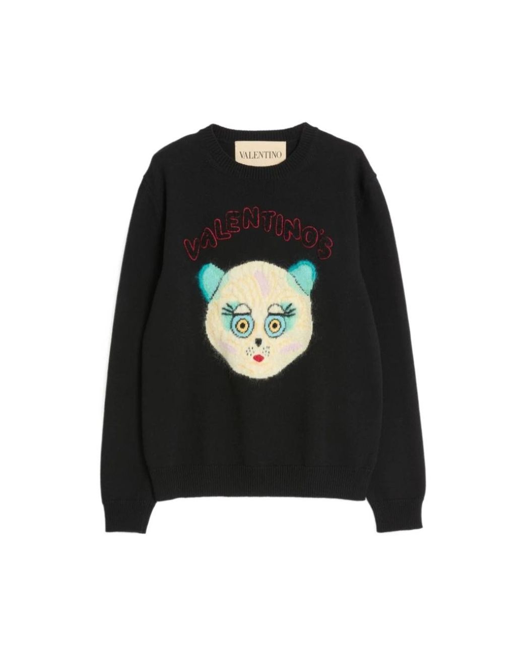 Valentino Black Round-Neck Knitwear for men