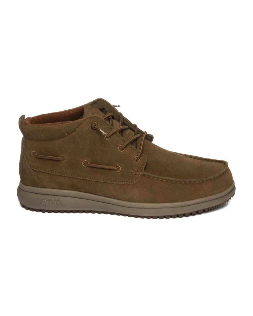 WALK IN PITAS Brown Lace-Up Boots for men