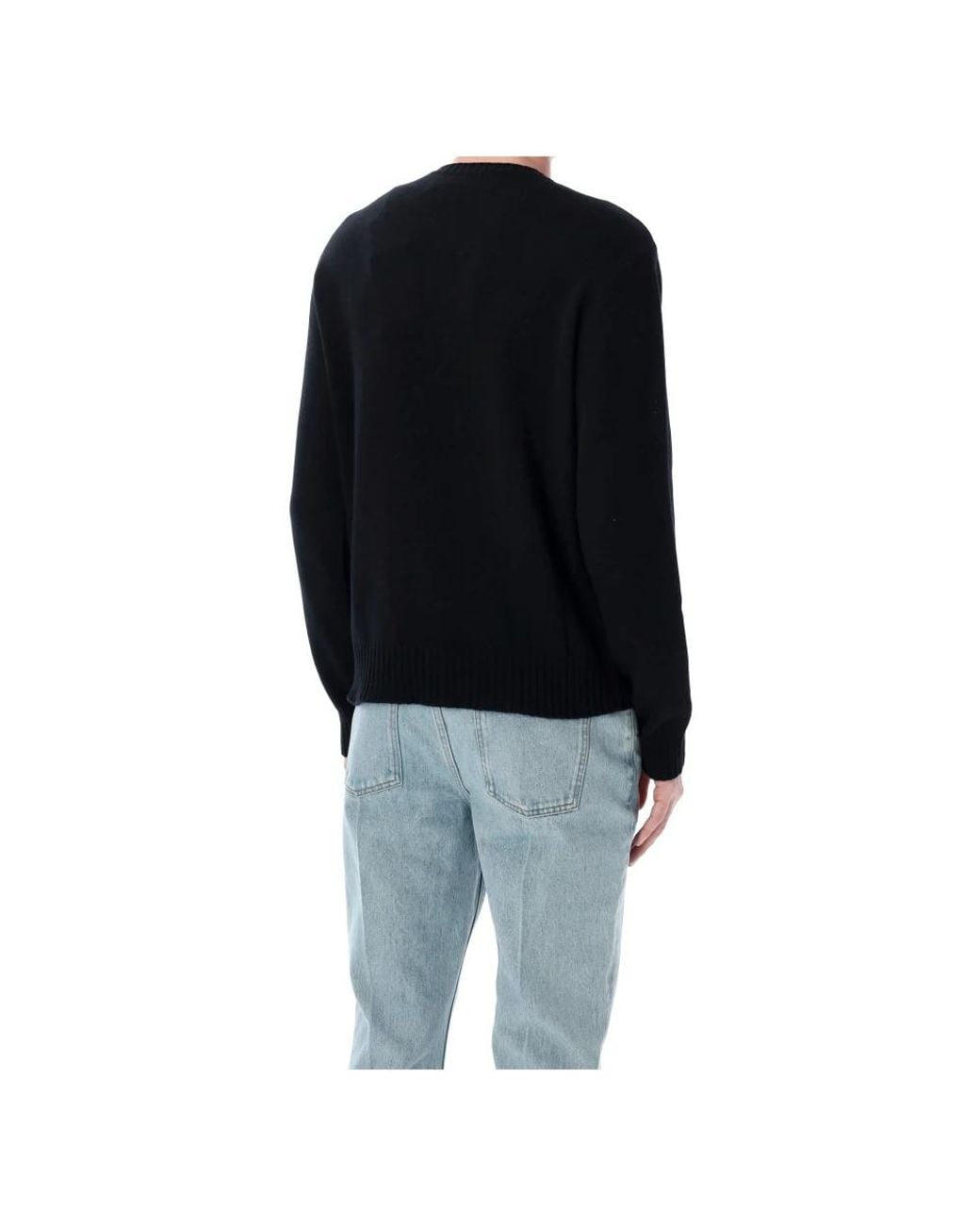 Valentino Black Round-Neck Knitwear for men