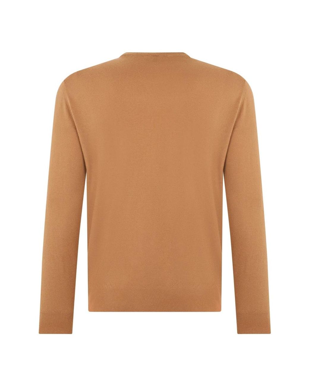 Fedeli Brown Round-Neck Knitwear for men